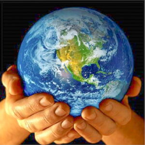 Make a Gift tile earth in hands