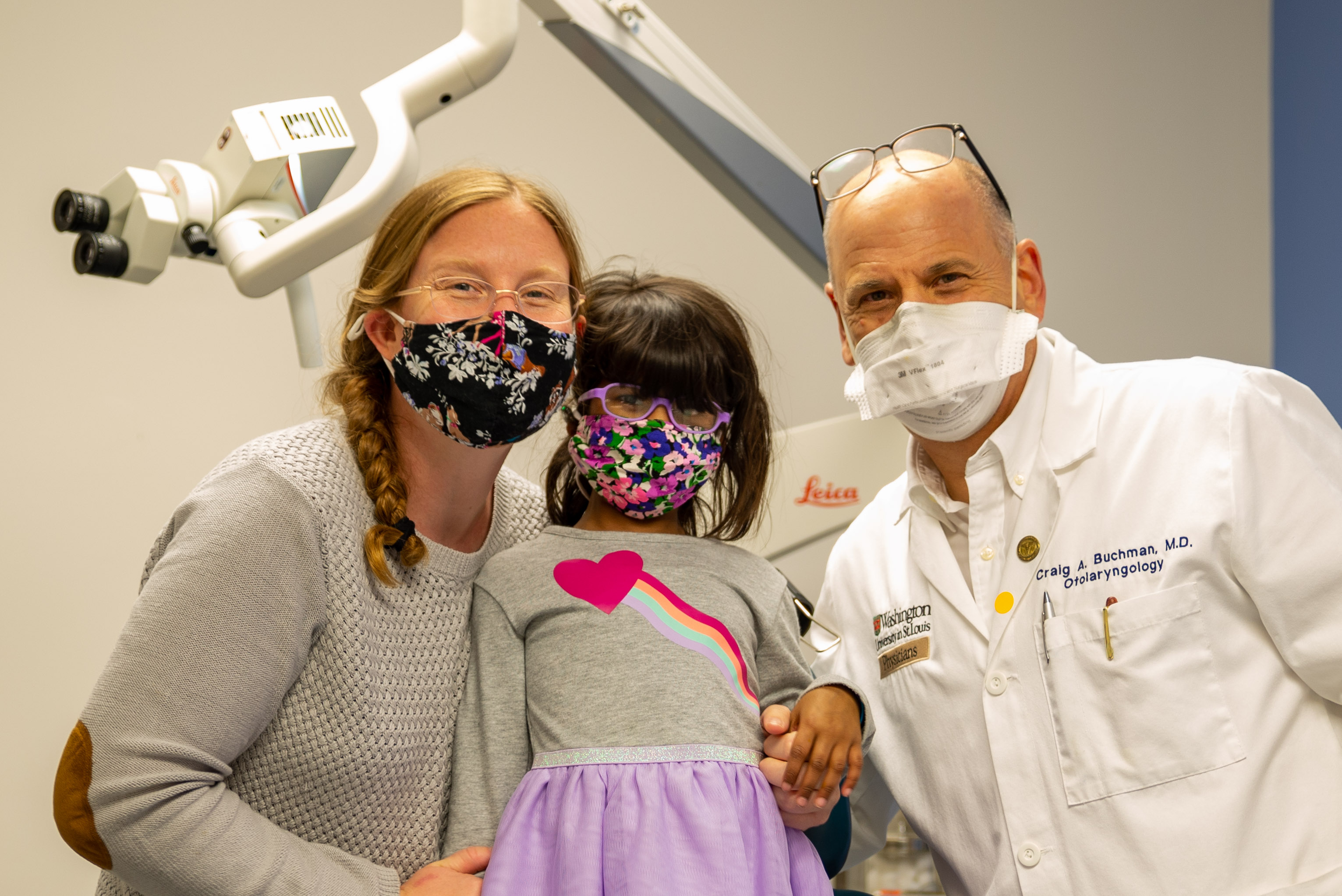 Jena and Anusha Oberg with Dr. Buchman