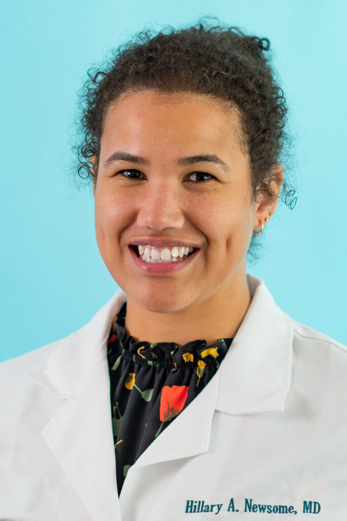 head shot of Hillary Newsome, MD