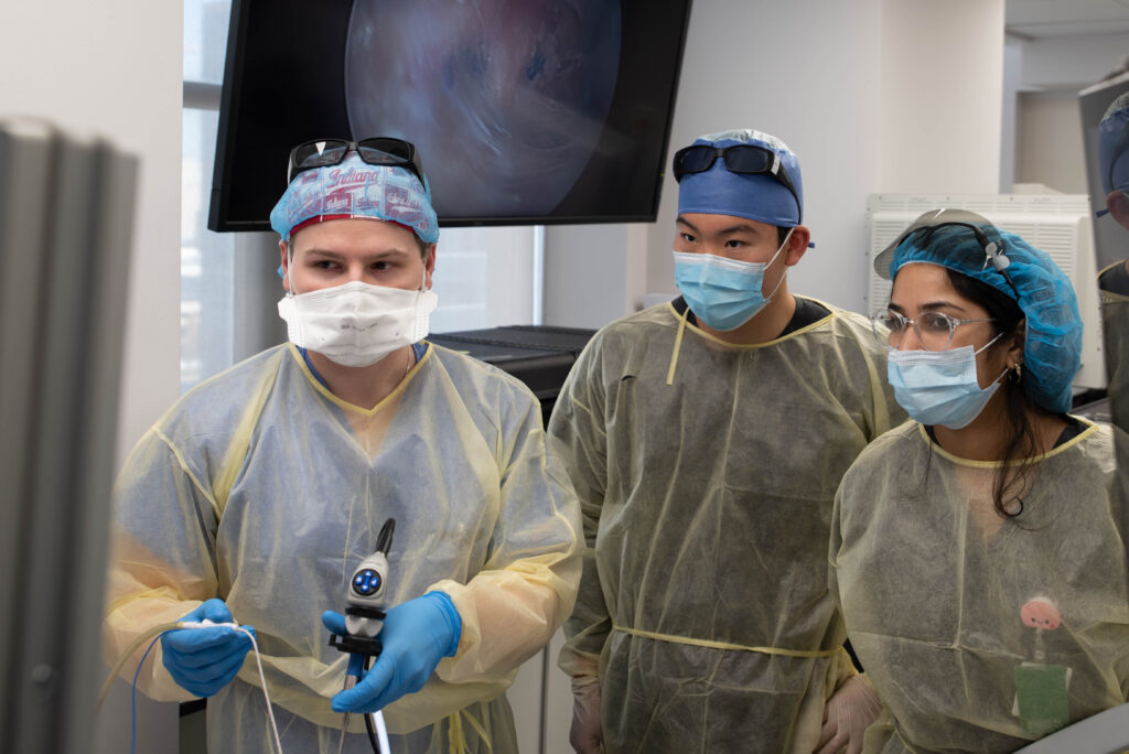 photo of residents in simulation lab