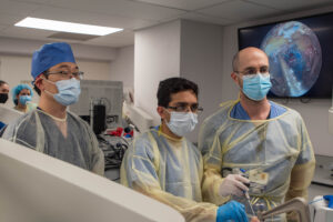 photo of residents practicing surgical techniques