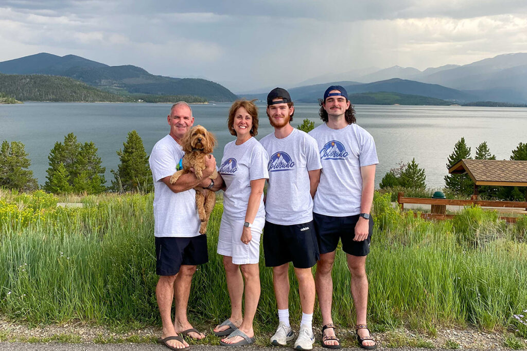 Photo of King family on vacation in Keystone, CO.