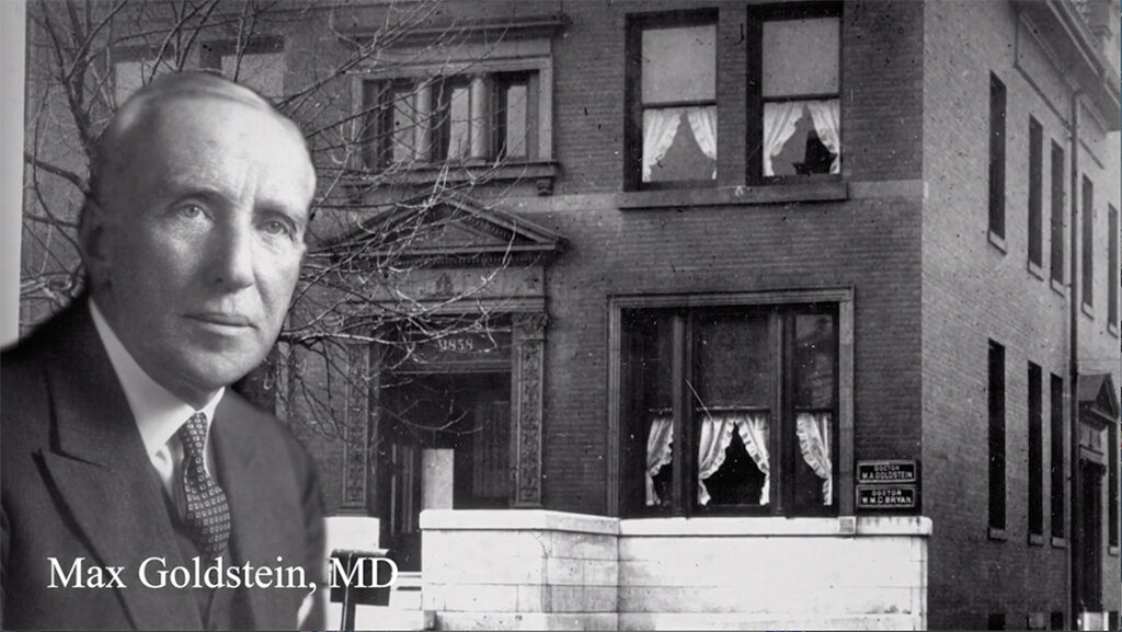 photo fo max Goldstein in front of Central Institute for the Deaf