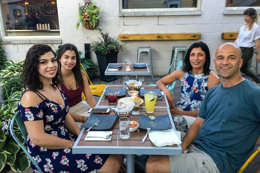photo of Youssef family dining in Chicago