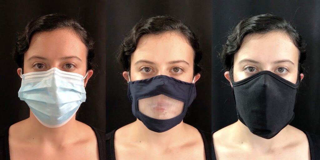 photo of three face masks