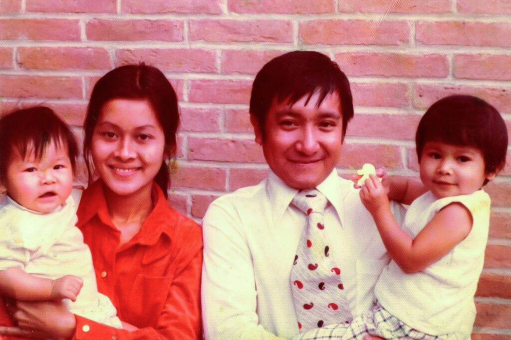 photo of young Amber Luong and her family