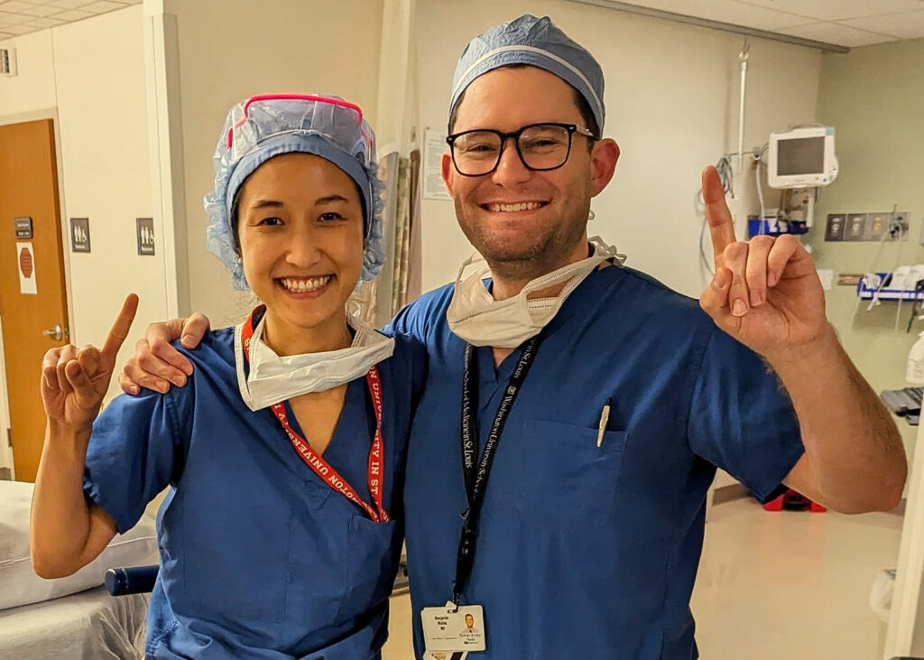 photo of Katherine Chang, MD, and Ben Wahle, MD