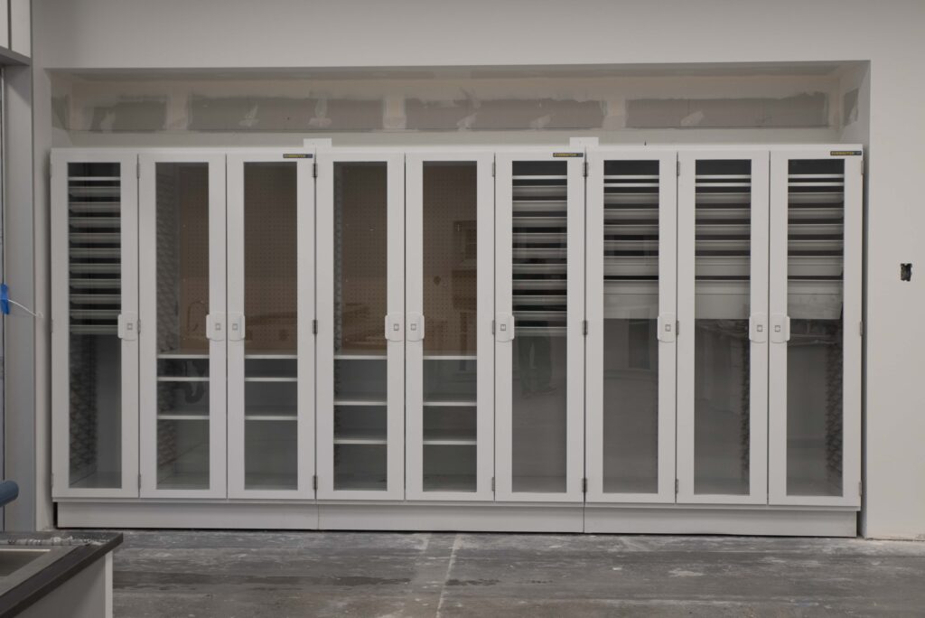photo of instrument storage cabinets